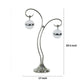 30 Inch Table Lamp, Accent LED Light, Globe Glass Shade, Round Base, Nickel By Casagear Home