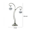 30 Inch Table Lamp, Accent LED Light, Globe Glass Shade, Round Base, Nickel By Casagear Home