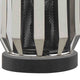 Pin 13 Inch Table Lamp Accent Cylinder Metal Shade Round Base Black By Casagear Home BM309041
