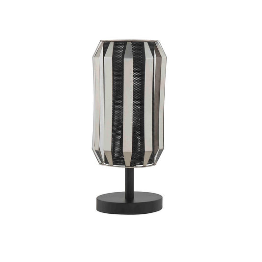 Pin 14 Inch Table Lamp, Accent Cylinder Metal Shade, Round Base, Black By Casagear Home