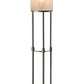 Zen 67 Inch Floor Lamp, 3 Drum Fabric Shades, Round Metal Base, Gray By Casagear Home