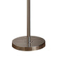 67 Inch Floor Lamp, Modern Globe Glass Shade, Round Metal Base, Nickel By Casagear Home
