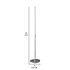 Fizo 60 Inch Floor Lamp, LED Light, Metal Base with Touch Switch, Chrome By Casagear Home
