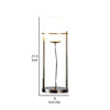 Jim 22 Inch Table Lamp, LED Light, Metal Body, Modern Globe Shade, Brass By Casagear Home