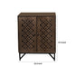 28 Inch Accent Cabinet Console with 2 Doors, Mango and MDF Wood, Brown By Casagear Home