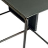 3 Piece Nesting End Tables with Sled Base, Rectangular, Gray Black Metal By Casagear Home