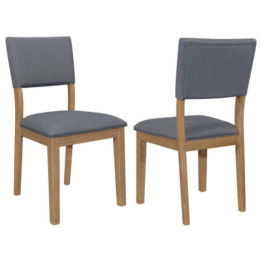 Alia 22 Inch Dining Chair, Set of 2, Fabric Cushioned, Asian Hardwood  By Casagear Home