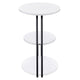 26 Inch Side End Table 3 Tier Design Black Metal Frame White Finish By Casagear Home BM309263