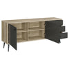 71 Inch Sideboard Console Cabinet, 2 Doors, 2 Shelves, 3 Drawers, Gray By Casagear Home