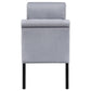 Ako 52 Inch Storage Bench, Button Tufting, Flared Arms, Gray Upholstery By Casagear Home