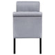 Ako 52 Inch Storage Bench Button Tufting Flared Arms Gray Upholstery By Casagear Home BM309272