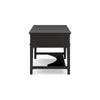 60 Inch Home Office Desk, 2 Spacious Storage Drawers, Vintage Black Finish By Casagear Home