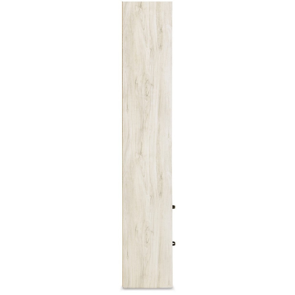 72 Inch Wood Pier, 4 Adjustable Shelves, Antique Style White Wood Finish By Casagear Home