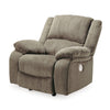 Wie 39 Inch Power Recliner Chair, Rocker, Pewter Gray Chenille Upholstery By Casagear Home