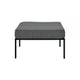 Rain 29 Inch Outdoor Patio Ottoman Waterproof Polypropylene Smooth Gray By Casagear Home BM309444