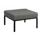 Rain 29 Inch Outdoor Patio Ottoman Waterproof Polypropylene Smooth Gray By Casagear Home BM309444