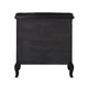 Cherry 30 Inch Nightstand 3 Drawers Cabriole Legs Rubberwood Black By Casagear Home BM309475