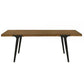 Hilly 59-83 Inch Extendable Dining Table, Rubberwood, Brown and Black  By Casagear Home