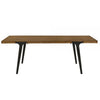 Hilly 59-83 Inch Extendable Dining Table Rubberwood Brown and Black By Casagear Home BM309477