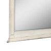 Maia 43 x 46 Dresser Mirror with Curved Top, Poplar and Oak, Antique White By Casagear Home