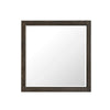 Annu 43 x 43 Dresser Mirror, Transitional, Square Walnut Brown Wood Frame By Casagear Home
