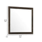 Annu 43 x 43 Dresser Mirror, Transitional, Square Walnut Brown Wood Frame By Casagear Home