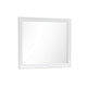 Limi 37 x 43 Dresser Mirror, Modern Wood Frame, White Brushed Finish By Casagear Home