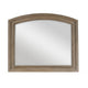 Jira 37 x 42 Dresser Mirror Arched Curve Multistep Brushed Gray Wood By Casagear Home BM309522
