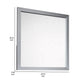 Moko 40 x 40 Dresser Mirror, Square, Modern Style, Gray Finished Frame By Casagear Home