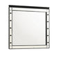 Lee 37 x 40 Vanity Mirror, 10 Light Bulb Sockets, Modern Black Wood Frame By Casagear Home