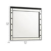 Lee 37 x 40 Vanity Mirror, 10 Light Bulb Sockets, Modern Black Wood Frame By Casagear Home