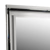 Lee 38 x 50 Dresser Mirror, Modern LED Light Trim, Silver Hardwood Frame By Casagear Home