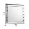 Lee 37 x 40  Vanity Mirror, 10 Light Bulb Sockets, Modern Silver Wood Frame By Casagear Home