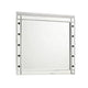 Lee 37 x 40 Vanity Mirror, 10 Light Bulb Sockets, Modern White Wood Frame By Casagear Home