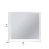Umi 39 x 39 Dresser Mirror Molded Design Solid Wood White Square Frame By Casagear Home BM309548