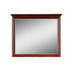 Tia 38 x 46 Dresser Mirror, Basswood Square Frame, Molded Tier Top, Brown By Casagear Home