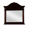 Fay 42 x 44 Dresser Mirror, Arched Hand Carved Frame, Dark Brown Maple Wood By Casagear Home