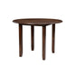 3pc 42 Inch Dining Table Set, Extendable Drop Leaves, 2 Chairs, Brown By Casagear Home