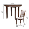 3pc 42 Inch Dining Table Set, Extendable Drop Leaves, 2 Chairs, Brown By Casagear Home