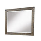 Galle 38 x 50 Dresser Mirror, Rectangular, Metal Accents, Walnut Brown Wood By Casagear Home