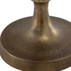 24 Inch Accent Drink Table Round Tabletop Turned Pedestal Base Gold By Casagear Home BM309575