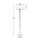 62 Inch Floor Lamp White Tapered Hardback Shade Black with Gold Accents By Casagear Home BM309580