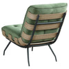 Nain 35 Inch Accent Chair Oversized Cushion Tufted Back Green Upholstery By Casagear Home BM309603