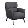 Dup 34 Inch Accent Chair, Cushioned Seat, Rounded Track Arms, Muted Gray By Casagear Home