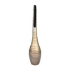 Olu 26 Inch Vase, Elongated Rugged Shell Shape, Metal, Gold Accent Finish By Casagear Home