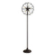 Quinn 63 Inch Accent Floor Lamp, Vintage Fan Design, Antique Bronze Finish By Casagear Home