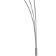 92 Inch 3 Arm Arc Floor Lamp with Modern Round Metal Base Silver Finish By Casagear Home BM309687