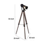 55 Inch Floor Lamp with Tripod Style Wood Frame, Spotlight, Brown and Black By Casagear Home
