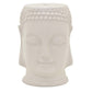 Suny 18 Inch Buddha Plant Stand Table, Figurine, White, Transitional Style By Casagear Home