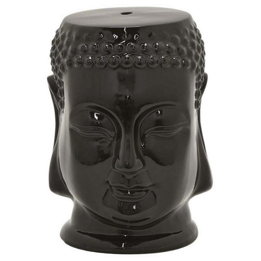 Suny 18 Inch Buddha Plant Stand Table, Figurine, Black, Transitional Style By Casagear Home